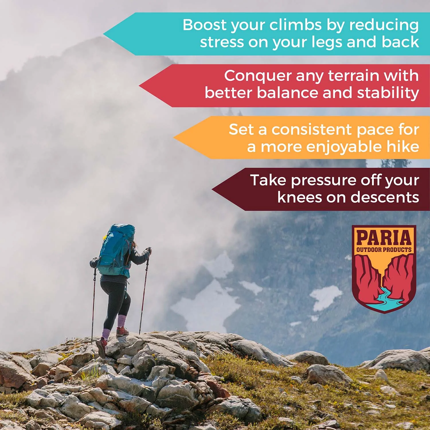 Tri-Fold Carbon Cork Trekking Poles - Image 4